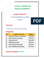 Técnicas y Métodos de Aprendizaje Investigativo: Unidad 3 Tarea #3