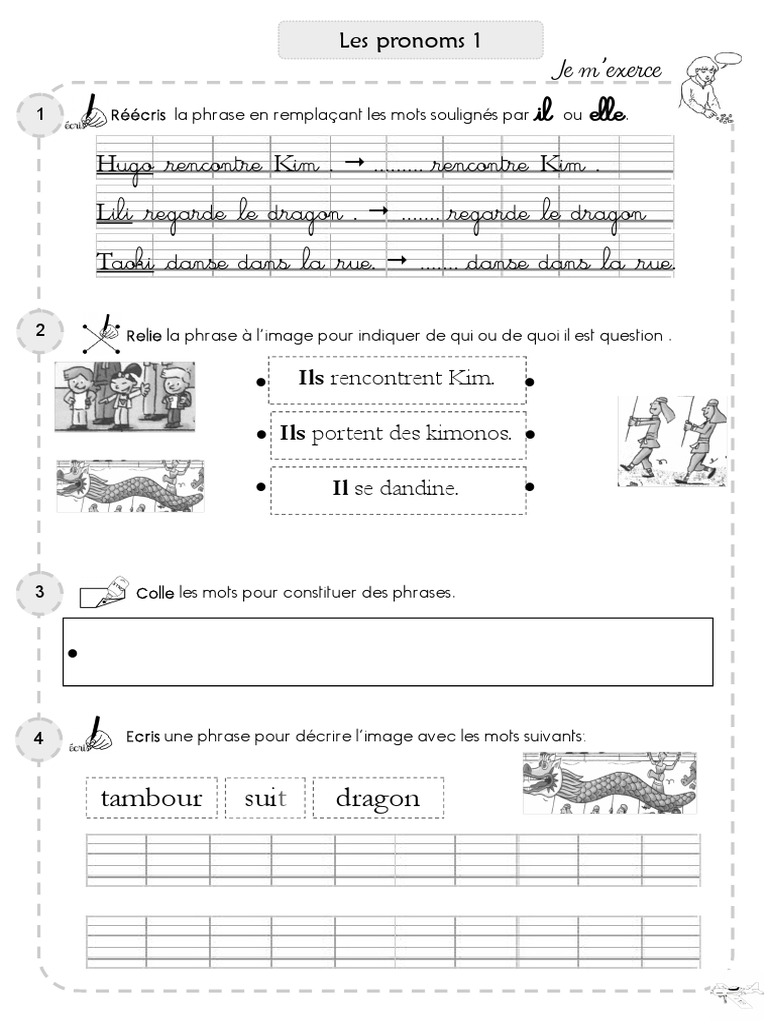 Exercices sur les pronoms personnels | PDF