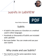 LabVIEW SubVIs