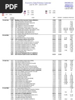 Economic Data Release Calendar: June 19, 2011 - June 24, 2011