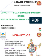 20Pnc315 - Indian Ethos and Business Ethics Module 01-Indian Ethos in Management