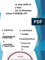 Natutukoy Ang Sanhi at Bunga NG Mga Pangyayari Sa Binasang Teksto F4Pbiiie-I99