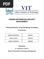 Cse3502-Information Security Management: Phishing Detection Using Data Mining Techniques