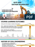BJTC 2023 Construction Technology: - Introduction To Construction & Construction Industry
