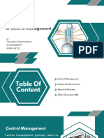 Roles and Responsibilities of Central Management