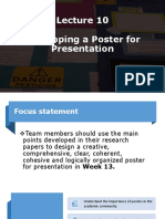 Lecture 10 - Developing A Poster Presentation - Revised