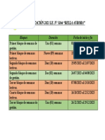 Calendarización 2023