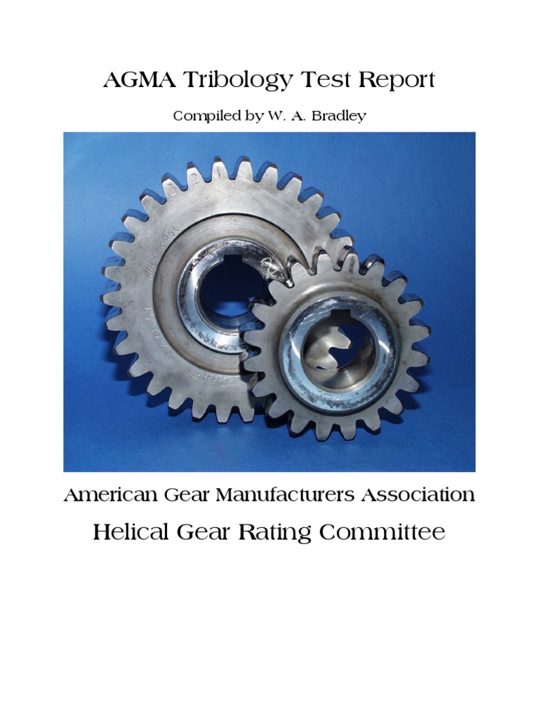 Tribology of gears - About Tribology