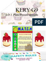 Cookery G9: LO 3. Plate/Present Desserts