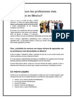 ¿Cuáles Son Las Profesiones Más Demandadas en México?