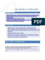 Daily Current Affairs: 14 April 2023