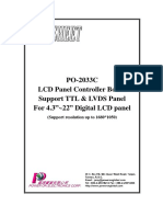 PO-2033C LCD Panel Controller Board Support TTL & LVDS Panel For 4.3" 22" Digital LCD Panel