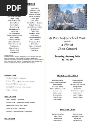 Choir Concert Program