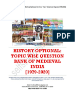 History Optional: Topic Wise Question Bank of Medieval India (1979-2020)