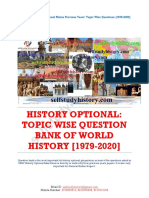 History Optional: Topic Wise Question Bank of World HISTORY (1979-2020)