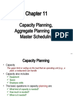 Capacity Planning, Aggregate Planning and Master Scheduling