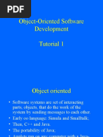 Object-Oriented Software Development - Tutorial 1