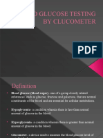 Blood Glucose Testing by Clucometer