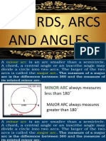 Chords, Arcs and Angles