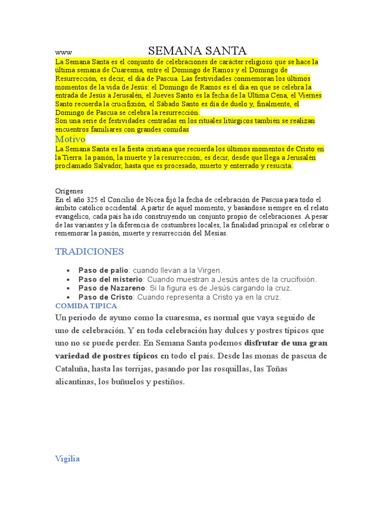 Semana Santa | PDF | Pascua de Resurrección | Adoración Cristiana Y ...