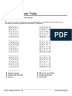 5th Grade Secret Trails: A Spelling Worksheet