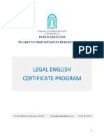 Legal English Certificate Program: Ticaret Ve Fikri Mülkiyet Hukuku Merkezi