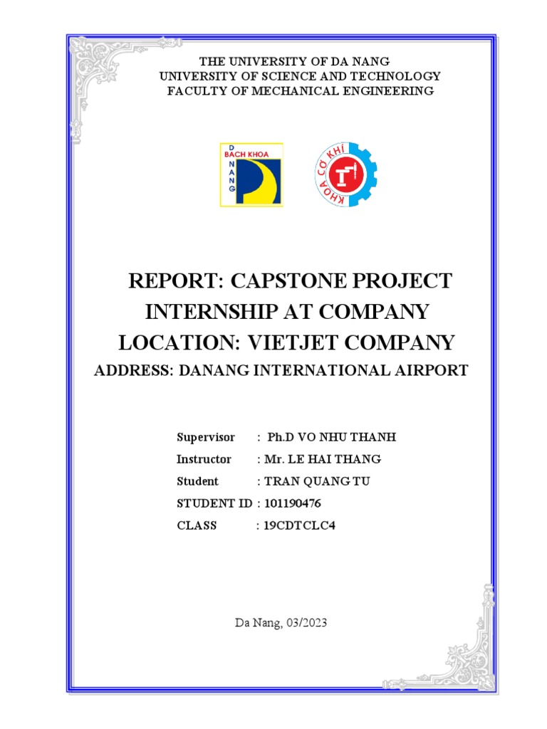 Report Capstone Project Internship at Company Location Vietjet