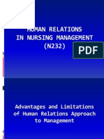 Human Relations in Nursing Management (n232)