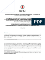 Icrc Working Paper On The Constraints Under International Law On Military Space Operations Final en
