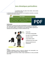 Les Conditions Climatiques Particulières
