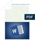 Processamento de texto com o Microsoft Word