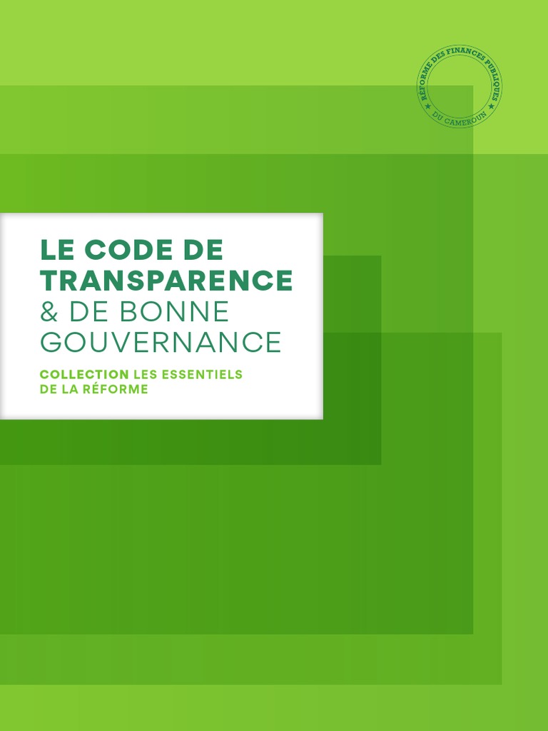 Code de Transparence et Gouvernance | PDF | Gouvernance | Budget