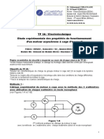 Etude Expérimentale Des Propriétés de Fonctionnement D'un Moteur Asynchrone À Cage D'écureuil