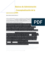 Elementos Básicos de Administración Actividad 2. Conceptualización de La Administración