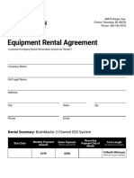 Equipment Rental Agreement for EEG System