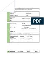 Formulário de Solicitação de Admissão CVV