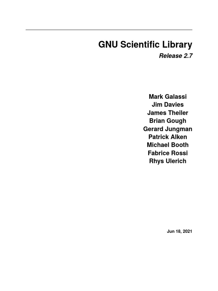 Gnu scientific library release 2 7 pdf fast fourier transform