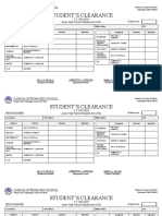 Student'S Clearance: Carusa Integrated School