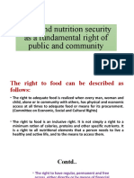 Food and Nutrition Security As A Fundamental Right of Public and Community