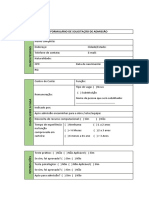 Formulário de Solicitação de Admissão CVV