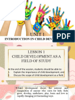 UNIT 1 - Introduction in Child Development