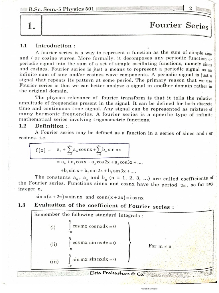 Fourier Series Pdf