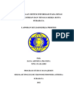 Penggunaan Sistem Informasi Pada Dinas Perindustrian Dan Tenaga Kerja Kota Surabaya