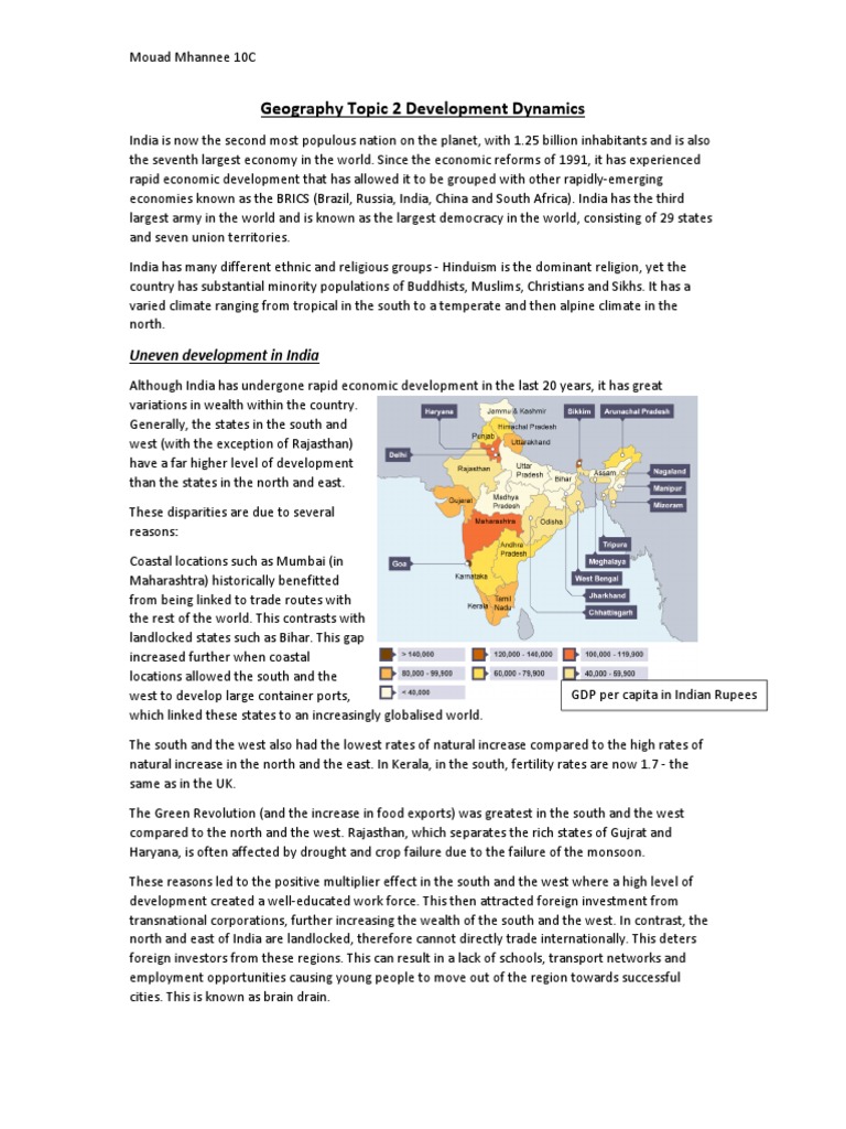 Geography Topic 2 Development Dynamics Pdf Urbanization Aids