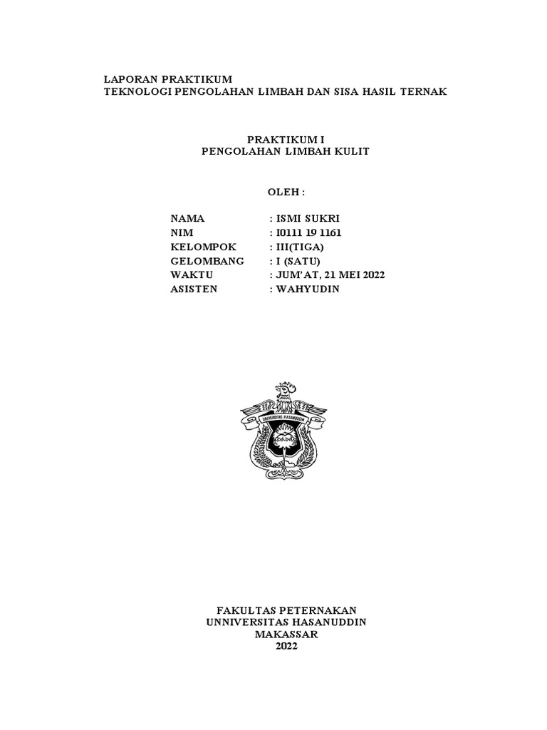 Pengolahan Limbah Kulit Sapi di RPH | PDF