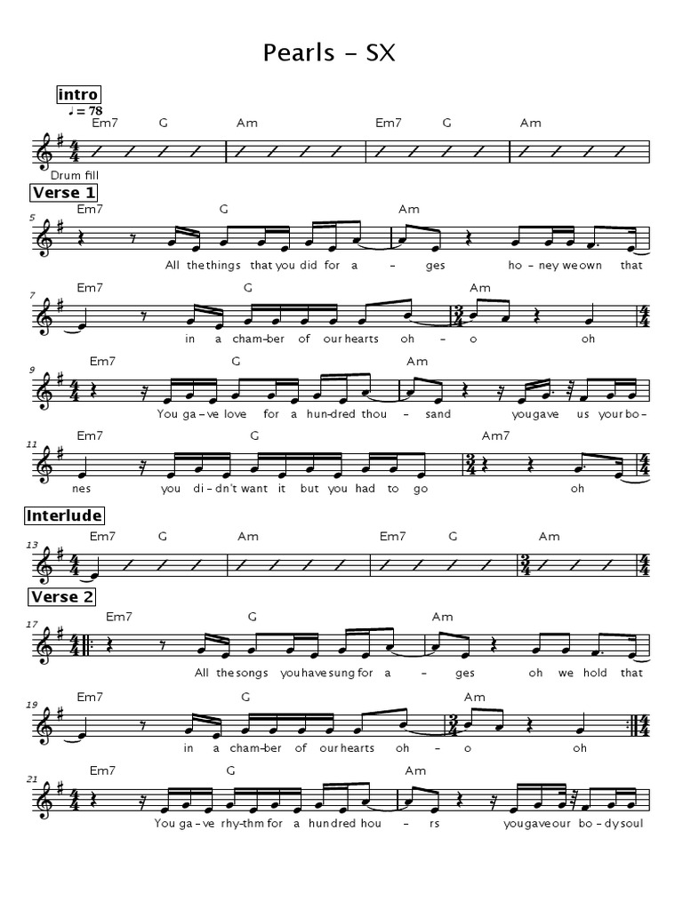 Pearls Chords and Structure Guide | PDF