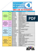 Temas Del Libro Resuelve Problemas de Matematica 4to