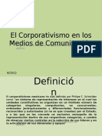 Corporativismo medios comunicación México