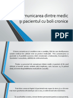 Comunicarea Dintre Medic Și Pacientul Cu Boli Cronice