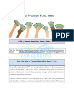 GPF (General Provident Fund) Rules, 1960 and Contributory Provident Fund